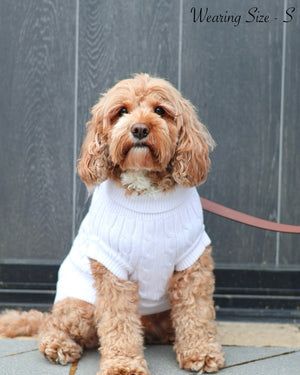White Cable Knit Sweater