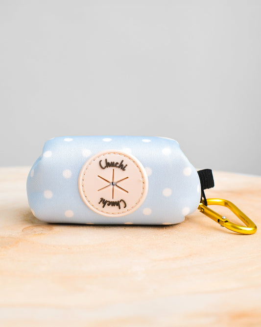 Blue Polka Dot Poop Bag Holder