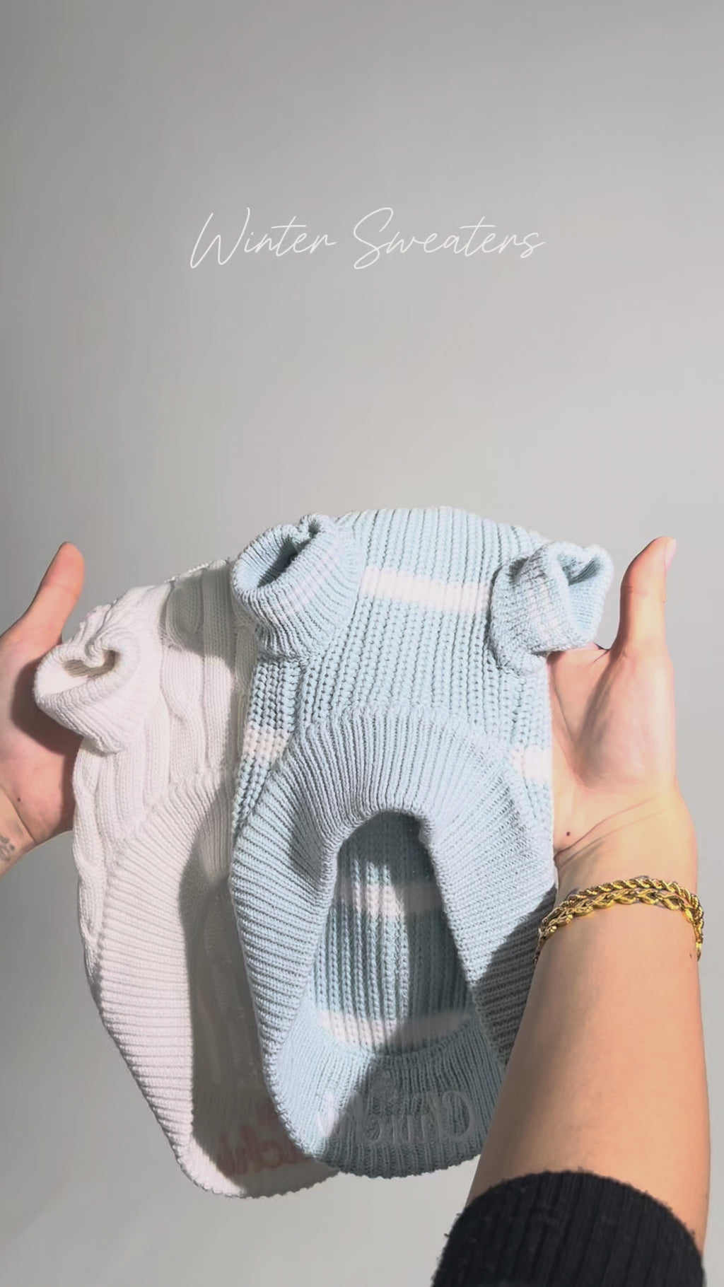White Cable Knit Sweater